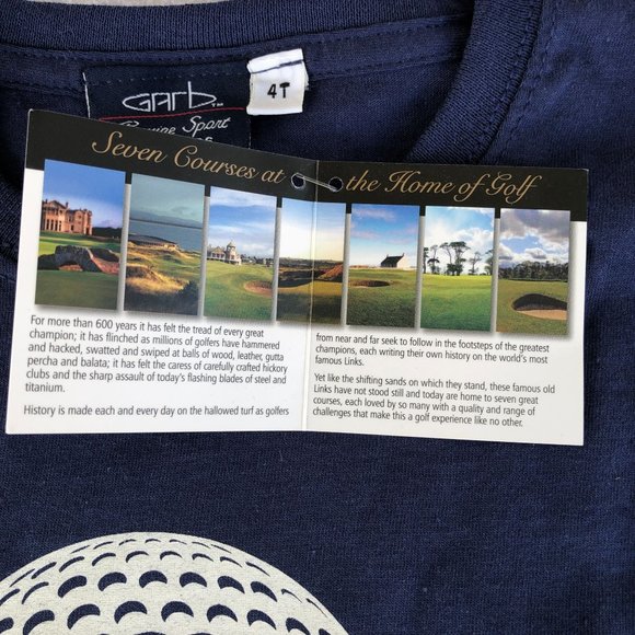 Garb Genuine Sport Kids T-Shirt The old Course St Andrews Scotland Sz 4T - Picture 7 of 9